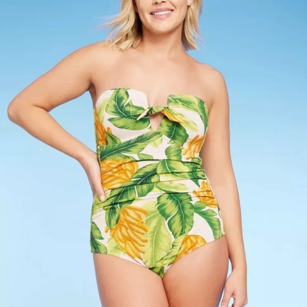 Kona Sol Women's Pique Bandeau Full Coverage
One Piece Swimsuit Medium NWT